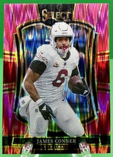 2025 Panini Select - Premier Level James Conner #123 Pink Shock Prizm Arizona