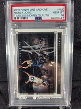 2019-20 Nikola Jokic Panini One & One Timeless Moments Auto /99 PSA 10