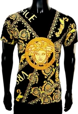 Vèrsace Men Black T-Shirt