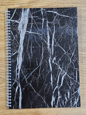 A4 | 120 Sheets | wire binding spines, Bold and Elegant Nero Marquina Marble
