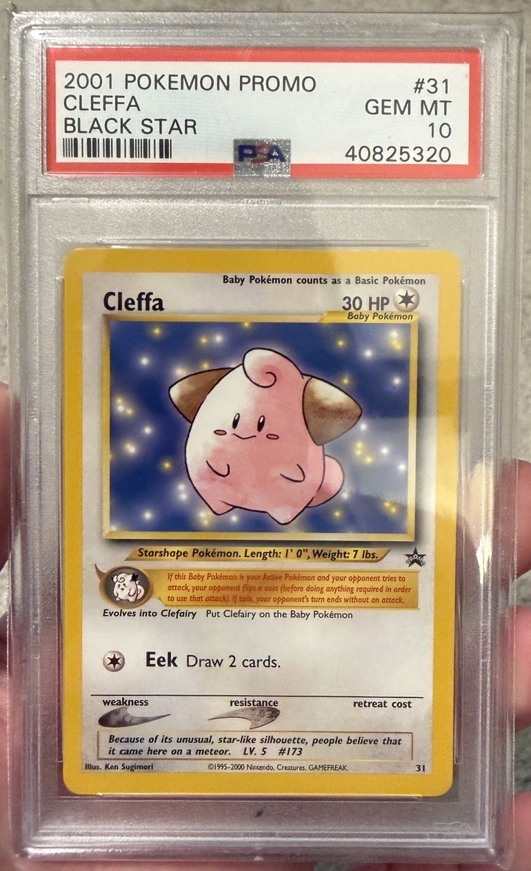 2001 Pokemon Black Star Promo Pokemon League #31 Cleffa PSA 10 GEM MINT