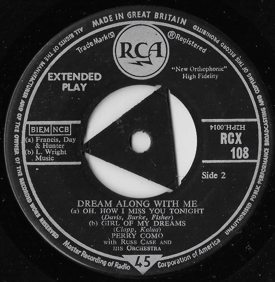 Dream Along With Me / Perry Como (EP) G/VG+ - Image 4 of 4