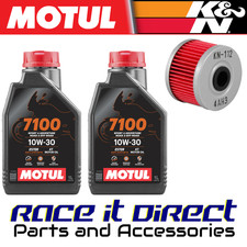 Oil and Filter for Honda CBR 250 R 2011-2013 MOTUL 7100 & K&N