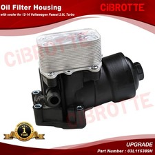 Oil Filter Housing With Filter Cooler For 12-14 Volkswagen Passat 2.0l Turbo
