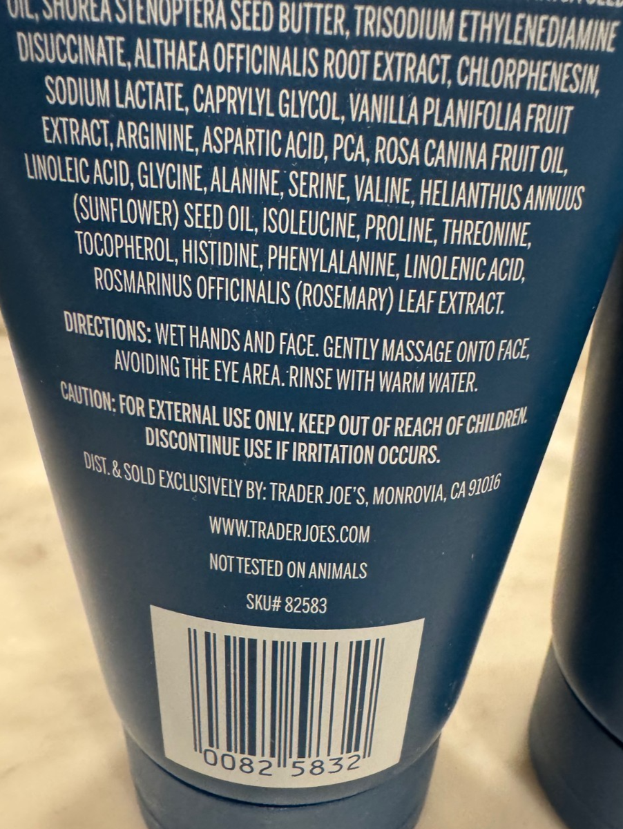 Trader Joe's Marula Oil Cream Cleanser with 1% Colloidal Oatmeal 5