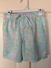 Boys Hurley Pink Flamingo Swim Trunks Board Size Small 8-10 Years 