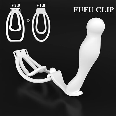 Sissy FUFU Clip Male Panty Chastity Plug Peni Training Device Light Plastic Ring