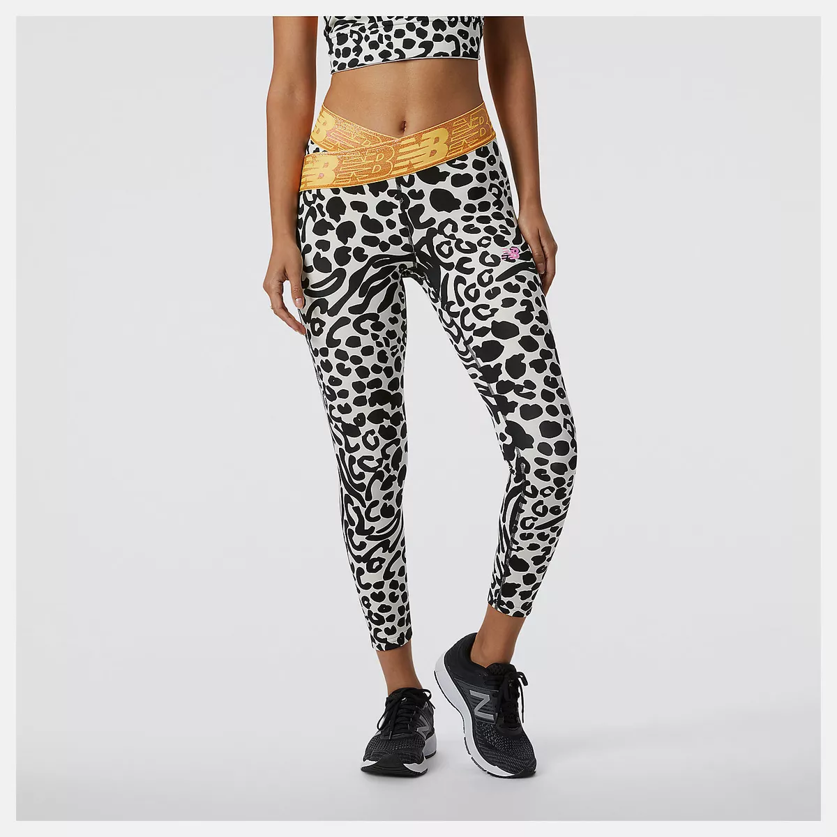 New Balance Tights gym yoga Crossover animal Print Compression