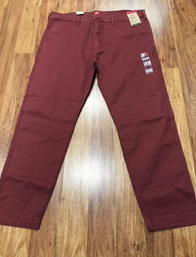 MENS 38 x 30 - NEW Levi's XX Chino Standard Taper Zip Fly Stretch Pants Port Red