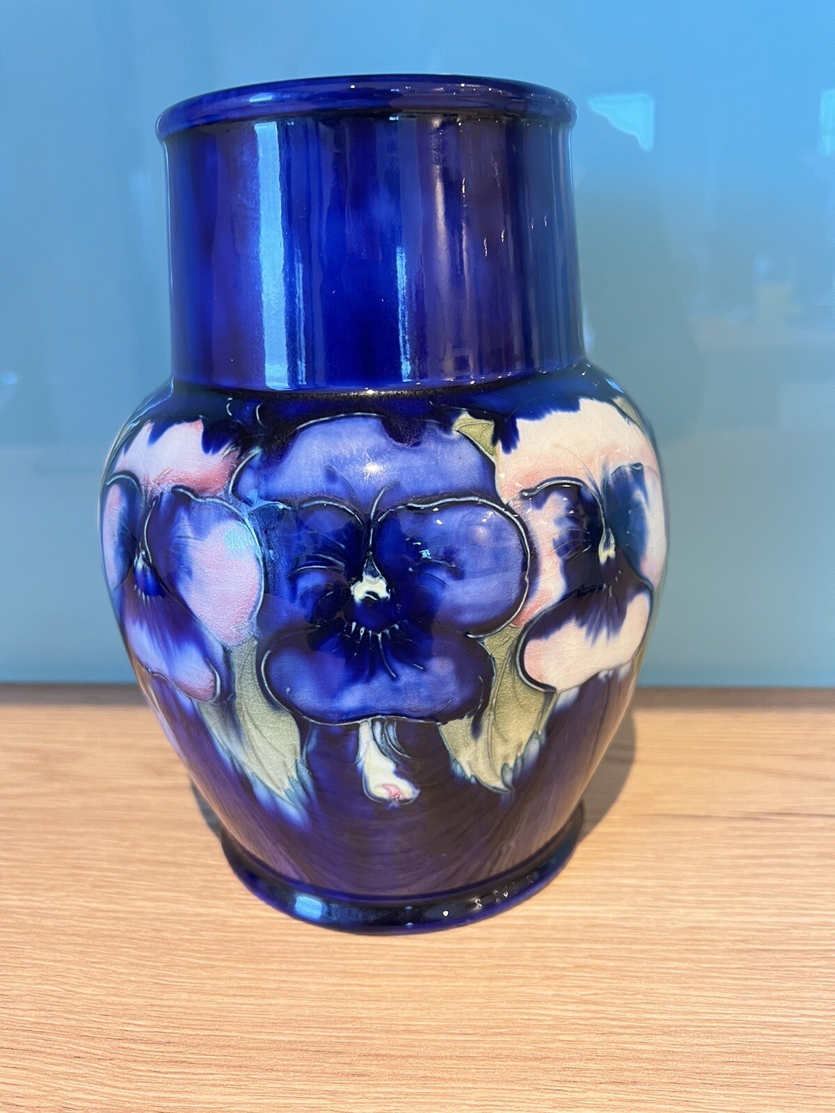 Moorcroft Signed Vase, Pansy Pattern, Circa 1930s eBay