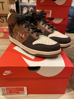 Size 9 - Nike Dunk High x Bodega Fauna Brown 2020