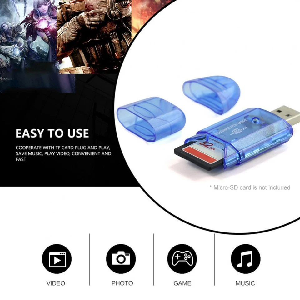 USB 2.0 Memory Card Reader/Writer für SD/MMC/SDHC/TF Cards - Bild 2 von 4