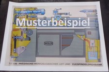 Poster 600x450mm Weiler LZ330 Drehmaschine
