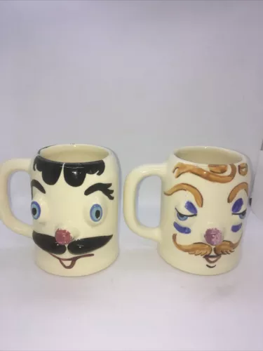 VTG Handsome Herman & Jerry The Jerk Pfaltzgraff Pottery Mug Cup 15oz Muggsy