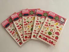 Lot of 5 NEW Hello Kitty Glitter Temporary Tattoos 25pc Sheets Sanrio VTG 2012