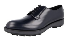 PRADA Golf Sneakers Sole Leather Derby Dress Shoes Navy Blue - US 11 EU 44