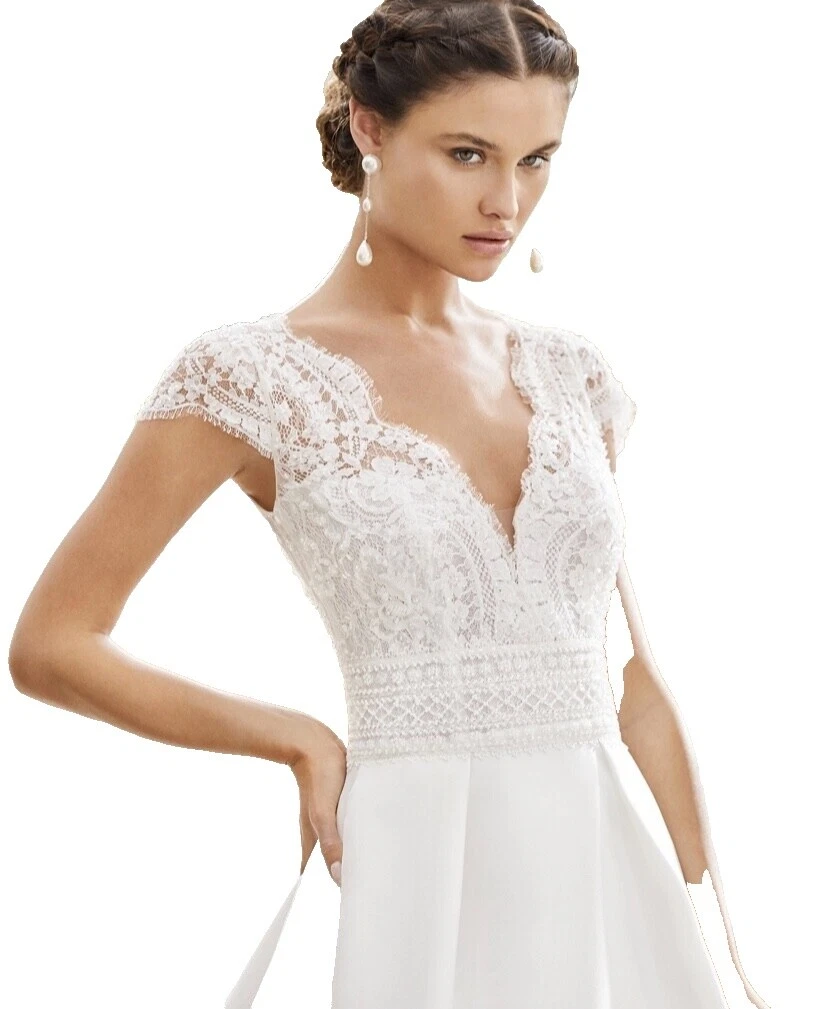 Cintura Imperio Cap manga vestidos de novia