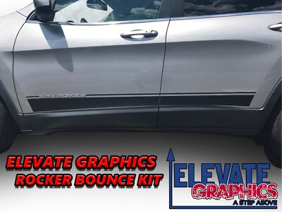 For Jeep Cherokee Graphics Side Rocker Bounce Vinyl Stripes Decals 2014-2023