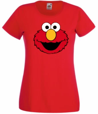 Adults unisex Elmo red t shirt unisex top fancy dress retro FOTL men ladies Uk