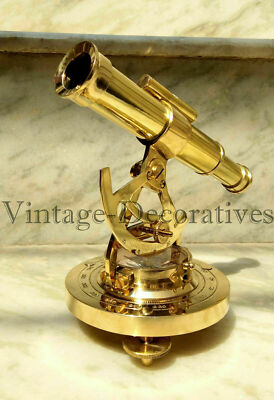 Nautical Style Brass Compass Polish Telescope Theodolite Alidade Surveying Item