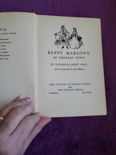 Beppy Marlowe of Charles Town, Elizabeth Janet Gray (HC, 1936, 1st Ed, Jr. Guild - Bild 6 von 20