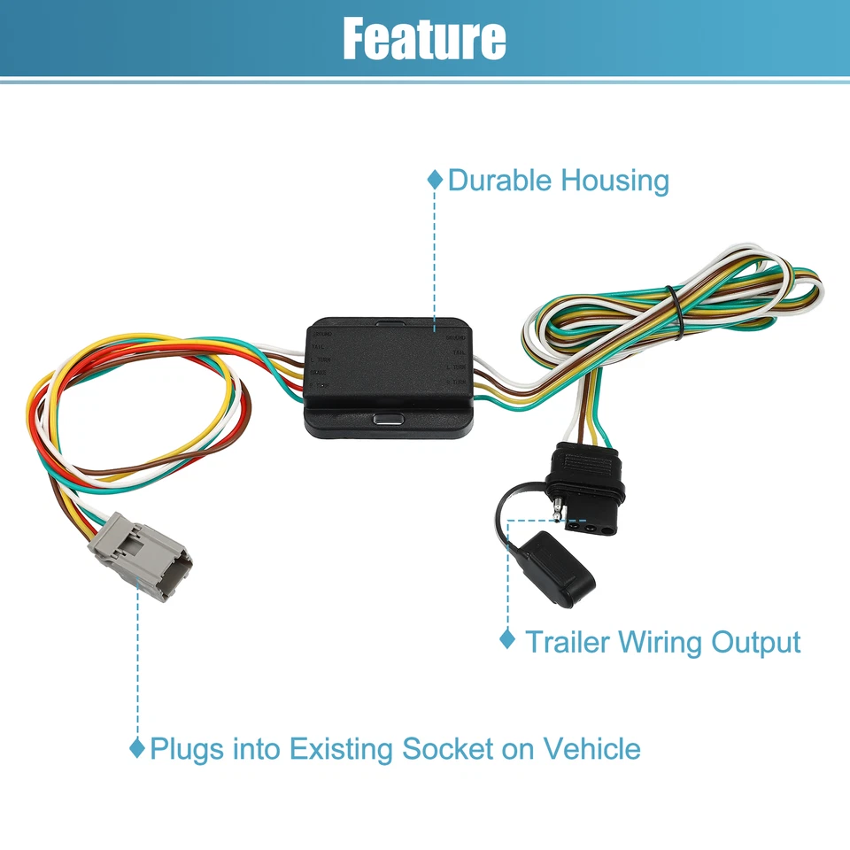 1 juego de arnés de cableado de remolque de 4 pines OV2135-001 para Honda Accord 1994-2002 Foto 3 de 4
