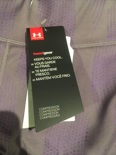 New Women’s Under Armour HeatGear Armour Leggings Purple Size L 1344491-033 - Picture 4 of 10