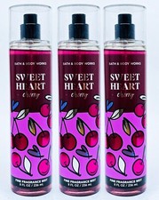 3 Bath  Body Works SWEETHEART CHERRY Fine Fragrance Mist Body Spray 8 oz