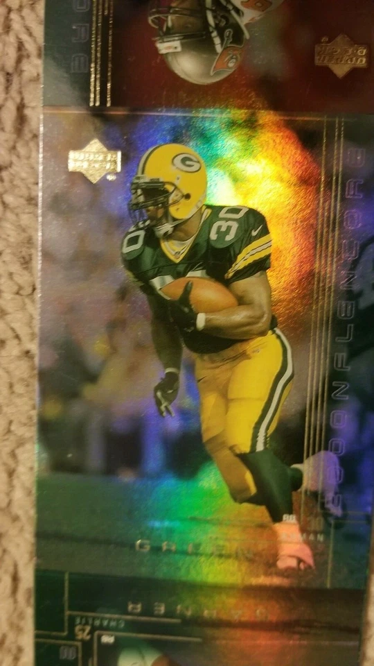 2000 Upper Deck Football NFL Encore НЕРАЗРЕЗАННЫЙ ЛИСТ Промо Суперкубок РЕДКИЙ ТРУДНО НАЙТИ NO3 - Изображение 3 из 4