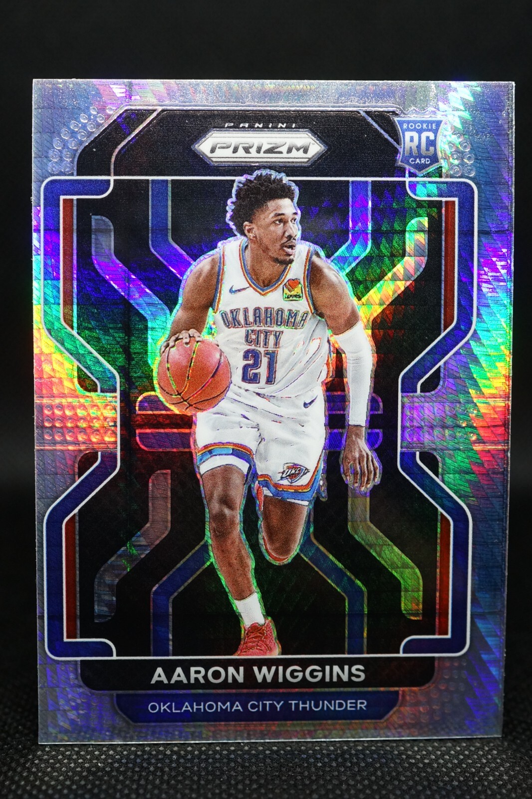 2021-22 NBA Panini Prizm Hyper #286 Aaron Wiggins - ROOKIE RC - INVEST OKC