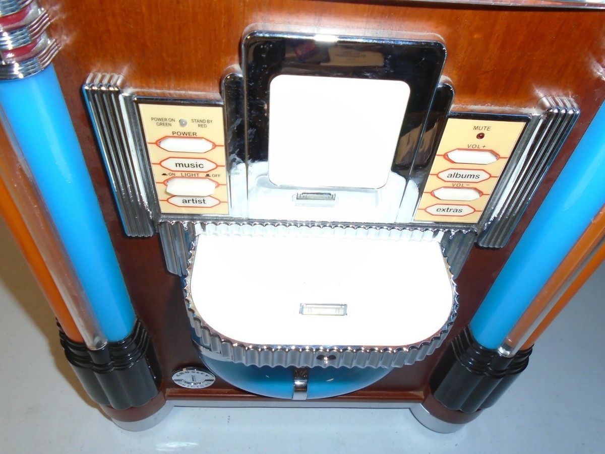 Crosley Original iJUKE Jukebox Apple iPod Music Color Lights CR17