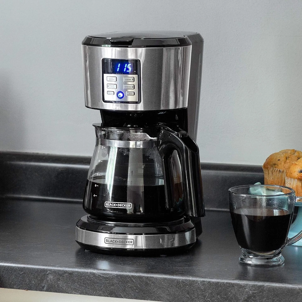 Programmable 12-Cup Coffee Maker Exclusive Vortex Technology Coffeemaker, Silver - Image 2 of 4