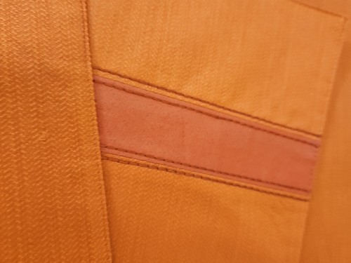 Crate & Barrel GRAYSON Placemats TANGERINE Orange~Set of 4~NEW W/O TAGS 14"x19" - Picture 4 of 6