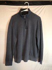 Men  s Van Heusen Long Sleeve Pull Over Large Gray
