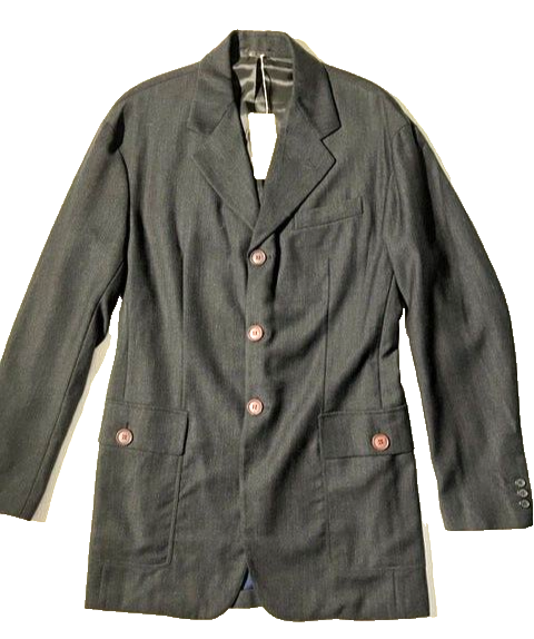 Vtg 90s New DOLCE & GABBANA Men Grey Wool Blazer Sportcoat