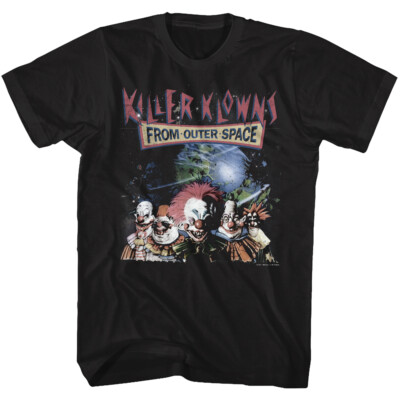 Killer Klowns From Outer Space Evil Clowns in Space Black T-shirt