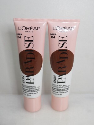 L'OREAL SKIN PARADISE WATER INFUSED TINTED MOISTURIZER SPF 19 DEEP 04 1 OZ 2PCS