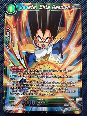 Dragon Ball Super CG Vegeta, Elite Resolve BT15-075 SR NM