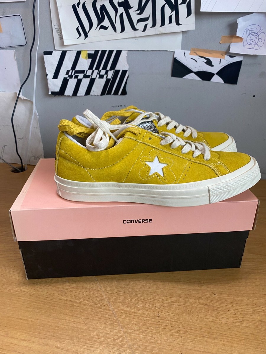 Converse X Golf Le Fleur One Star UK8 Sulphur Yellow Tyler The Creator