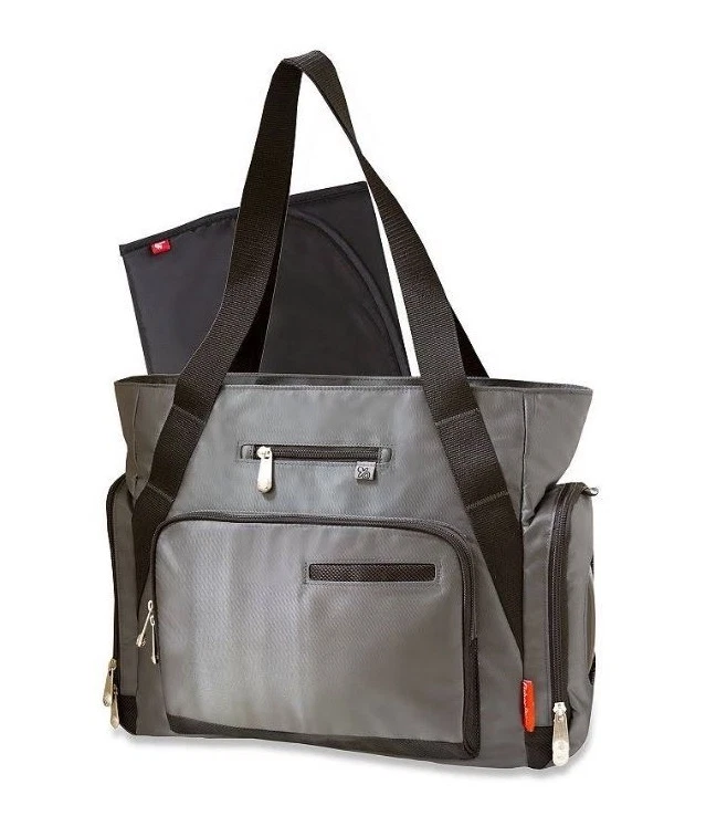 Fisher Price Fastfinder Deluxe Fashion Tote Unisex Gray Diaper Bag