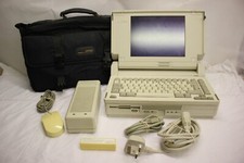 COMPAQ SLT 386S/20 PORTABLE COMPUTER LAPTOP VINTAGE RARE WITH PSU MOUSE