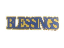Blessings Cardstock Words with Background Die Cuts Scrapbook Card Making 6 Piece