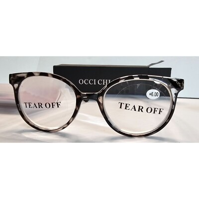 Occi Chiari Tear Off Reading Glasses +6.00 Strength