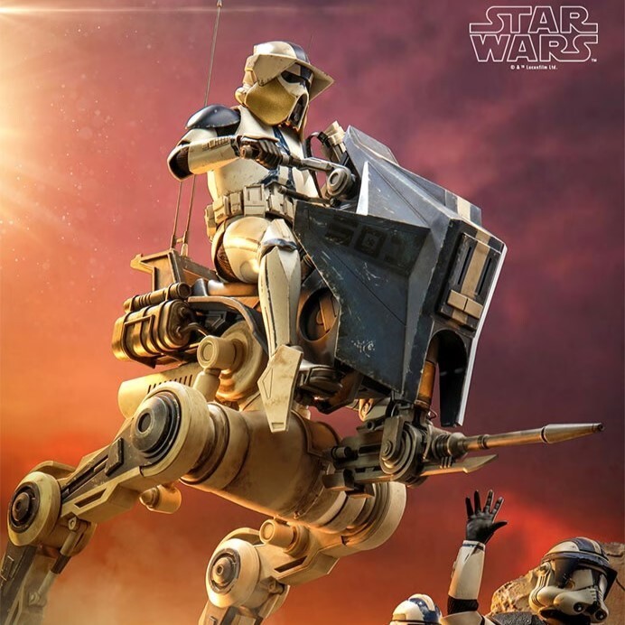 1/6 Star Wars Clone Wars ARF Trooper & 501st Legion AT-RT Set Hot