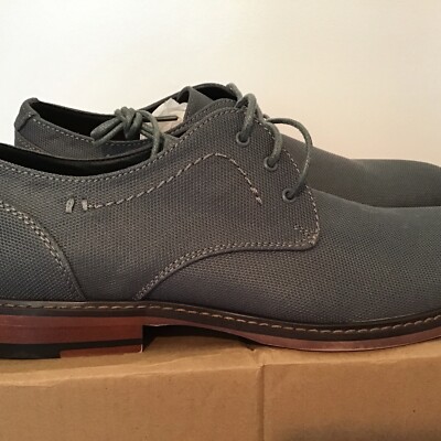 J75 Mens Hamilton Gray Textile 3-Eye Lace Up Oxfords Size 7 