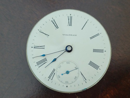 VINTAGE 18S WALTHAM GRADE 820 HUNTINGCASE POCKET WATCH MOVEMENT GOOD BALANCE - Picture 2 of 2