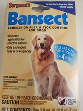 Sergeant s Bansect Squeeze-on Dog Flea Tick Control Monthly Control