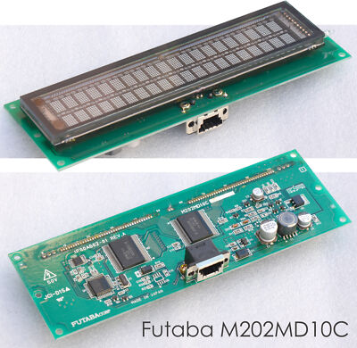 2x 20 ZEICHEN DISPLAY FUTABA M202MD10C T115079 VFD TB1978 1P00A602-01 V304