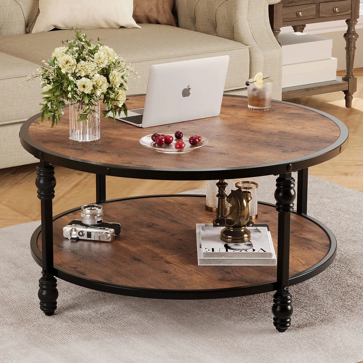 Frame coffee table round outlet