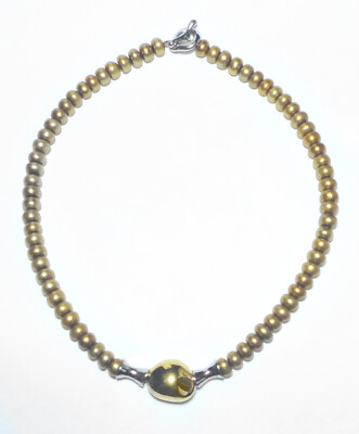 ROBERT LEE MORRIS RLM Studio GOLD Freshwater PEARL 925/Brass NECKLACE